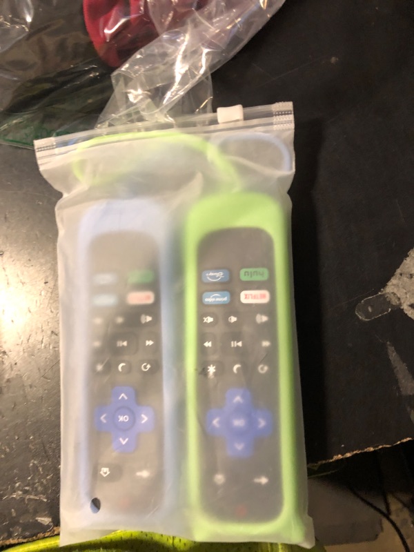 Photo 1 of (Pack of 2) Replacement Remote for Roku TV with Soft Protective Silicone Cover(Glow in The Dark), Universal Remote for TCL/Hisense/Onn/Sharp/Element/Philips Roku Smart TV