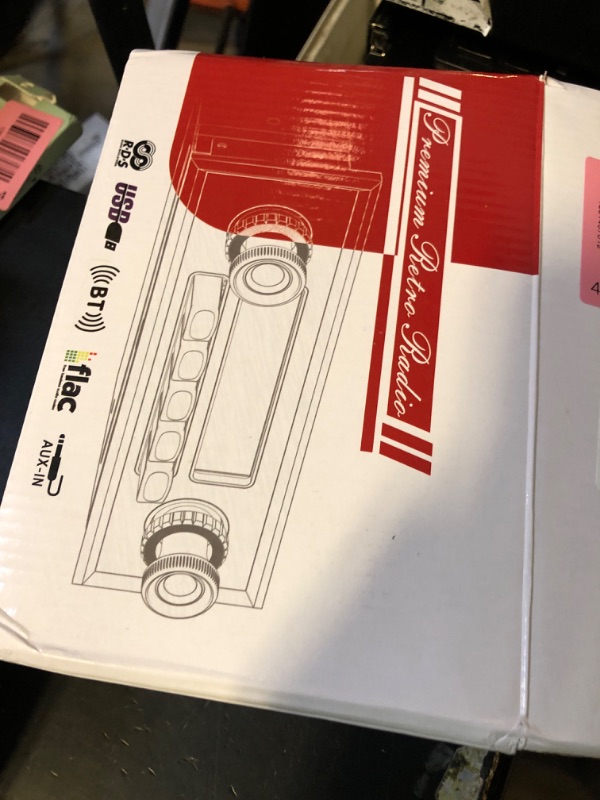 Photo 1 of Bluetooth Retro Radio for Classic Vehicles: Single Din Vintage Stereo for Car - AM FM Tuner USB AUX Input Subwoofer RCA Output