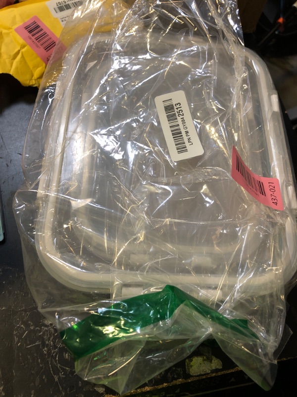 Photo 1 of [80 oz & 36 oz]Extra Large Glass Food Storage/Baking Containers Set with Lids, 2 Pack 80 oz(10 cup)&2 Pack 36 oz (4.5 cup)Airtight Glass Container,Microwave,Oven,Freezer and Dishwasher, White