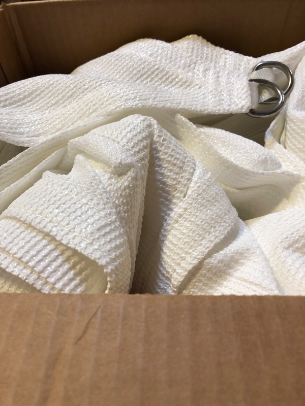 Photo 1 of ColourTree 12' x 16' White Sun Shade Sail Rectangle CTSLR1216 - Canopy Mesh Fabric UV Block UPF50 - Commercial Heavy Duty - 190 GSM - 3 Years Warranty (We Make Custom Size)