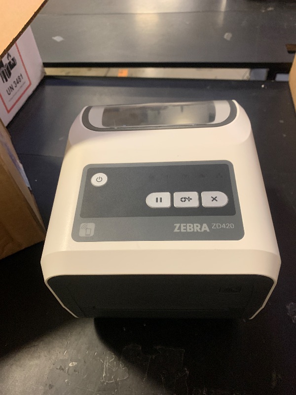 Photo 1 of Zebra ZD420t-HC 4" Thermal Transfer Label Printer – 203 dpi, Ethernet & USB, Healthcare-Grade Barcode Printer, P/N; ZD42H42-T01E00EZ\

Key item features
Industrial-grade 4-inch thermal transfer label printing
203 dpi resolution for clear text, graphics, a