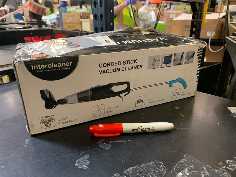 Photo 1 of Intercleaner Corded Vacuum Cleaner, 15KPa Powerful Suction with 400W Motor, 12 in 1 Lightweight Bagless Stick Vac with Handheld, Ultra Quiet, for Hardwood Floor Carpet Car Pet Hair