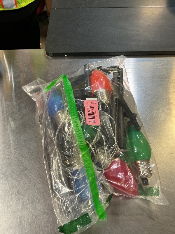 Photo 1 of 10 Pack Large C9 Christmas Decorations Outdoor Waterproof, Solar C9 Christmas Lights Outdoor with 2 Modes, Solar Pathway Lights for Outside Party Yard Lawn Patio Walkway Xmas Decoration (Multicolor)