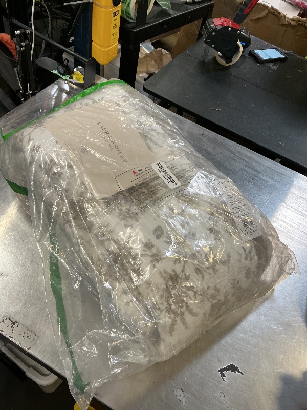 Photo 1 of Laura Ashley - Full/Queen Quilt Set, Reversible Floral Cotton Bedding with Matching Shams, Home Decor for All Seasons (Walled Garden Brown, Full/Queen)