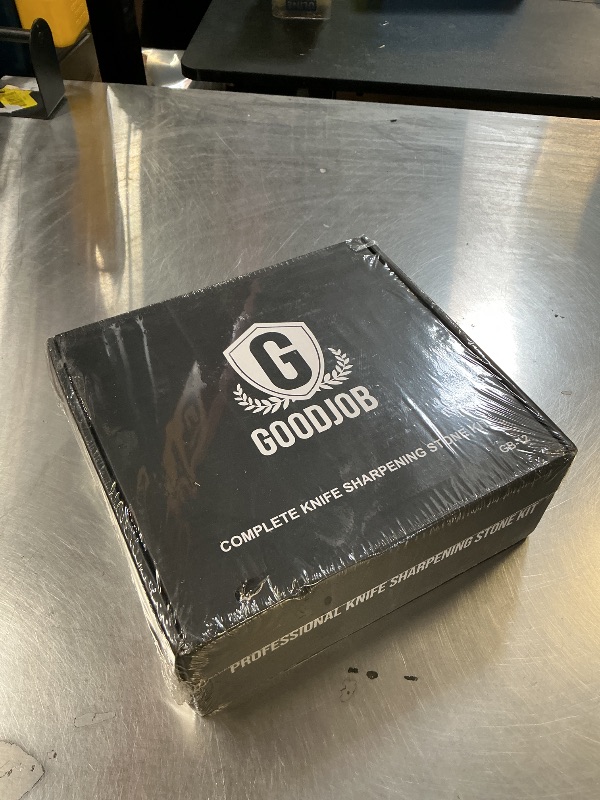 Photo 1 of Complete Knife Sharpening Stone Kit - Goodjob Premium Whetstone Knife Sharpener Stone - Dual Grit 400/1000 3000/8000 Wet Stone Sharpening Kit with Cut Resistant Gloves, Honing Guide, Bamboo Base