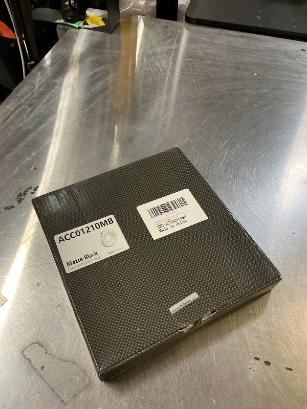 Photo 1 of RAINREVIVE Replacement Escutcheon Plate for Delta 1300/1400 Series, for One-Handle Tub and Shower Faucets, Single Metal Round Shower Escutcheon Kit, Matte Black