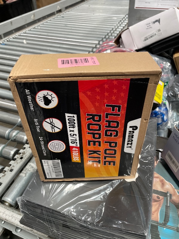 Photo 1 of [Upgraded] 5/16” 100Ft Flagpole Rope Kit with 4 Pcs 3.3” Swivel Snap Hook - High Weight Bearing Anti-Tearing Utility Rope with Durable ZinC Alloy Swivel Hooks - Flag Pole Accessories Replacement Kit