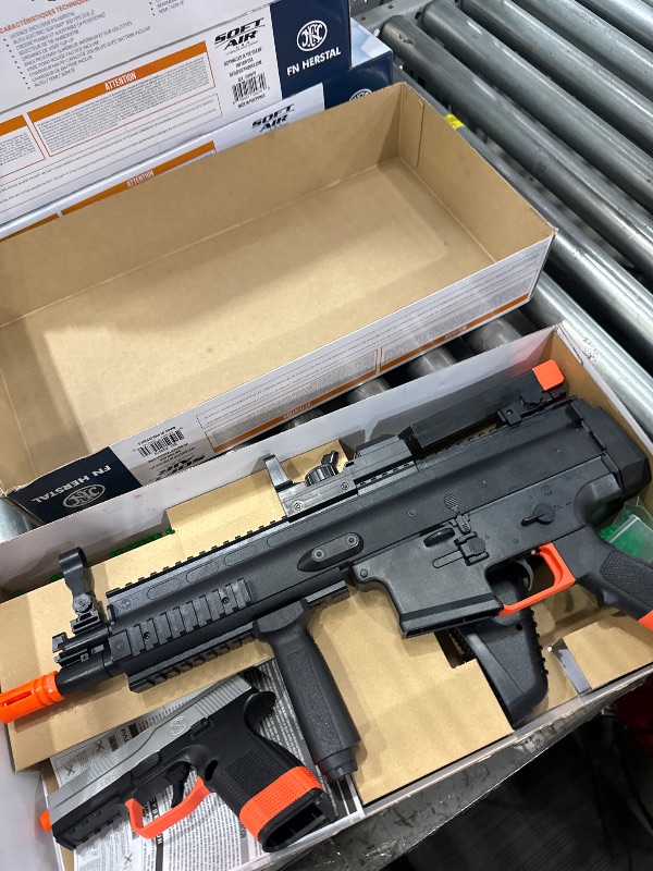 Photo 1 of **************MISSING CHARGER****************
FN Herstal SCAR-L AEG Rifle and Spring Pistol Airsoft Kit