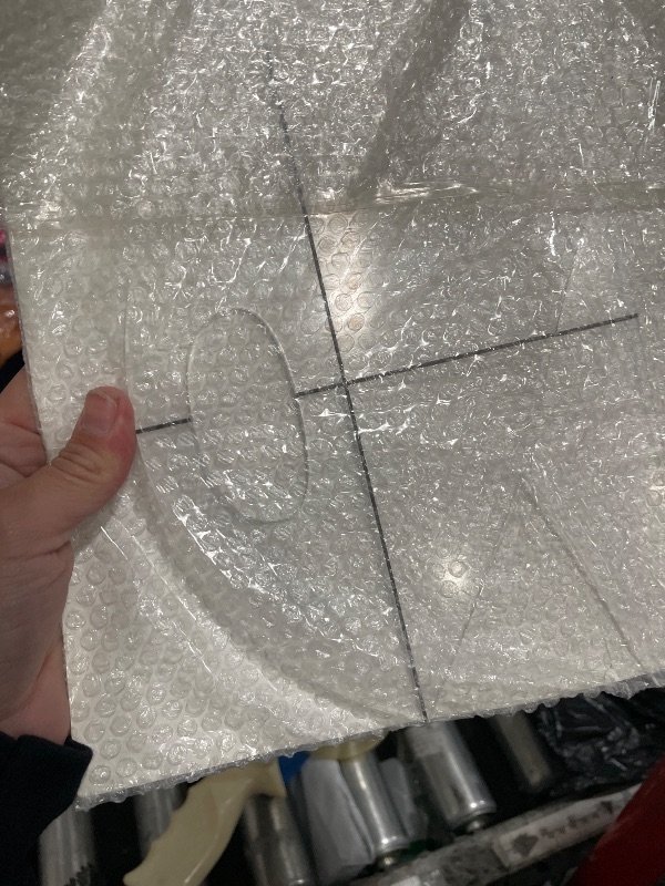 Photo 1 of 10 Inches Bowl Cozy Template, Clear Acrylic Bowl Wrap Cozy Pattern Template Transparent Design Basket Pattern Templates for DIY Quilted Coasters