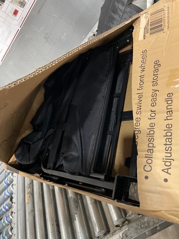 Photo 1 of ***MISSING PARTS***
COOS BAY Heavy-Duty Folding Collapsible Utility Wagon with Large Side Pockets and Cup Holders, All Terrain Garden Cart for Sports, Garden, Camping, Beach, and Grocery, Black