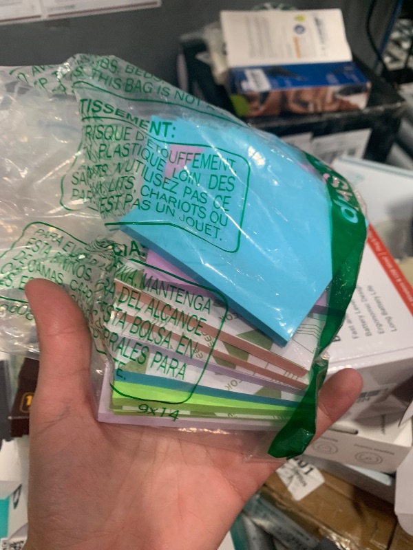 Photo 1 of (18 Pads) Sticky Notes 3x3 inch, Self-Stick Pads Bright Colors Sticky Note, Recyclable, Easy to Post for Home, Office, Notebook