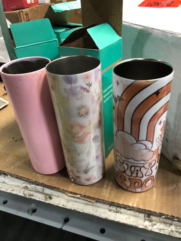 Photo 1 of ***MISSING PARTS***
YOUKE OLA 10 Pack Sublimation Tumblers Bulk Straight Skinny Tumbler Blanks 20oz for Heat Transfer, Individual Gift Boxed, Double Wall Insulated Tumbler with Shrink Wrap Films & Heat Tape & Straws