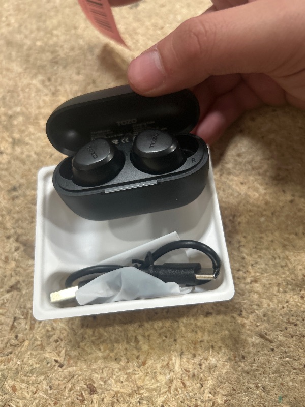 Photo 1 of **LEFT EAR DOESNT WORK**TOZO A1 Wireless Earbuds Bluetooth 5.3 Light Weight in Ear IPX5 Waterproof Headphones 2 Mic for AI Calls, Immersive Premium Sound Bass Headset with Charging Case, 32 Presets EQ Customization via App