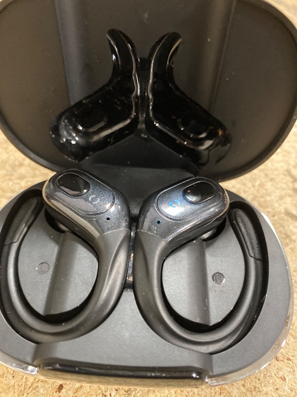 Photo 1 of **PARTIALLY FUNCTIONAL 1 EAR WORKS*** WHAOYUYAN Wireless Earbuds, Sports Bluetooth Headphones, 80Hrs Playtime Ear Buds with LED Power Display, Noise Canceling Headset, IPX7 Waterproof Earphones for Workout/Running(Black)