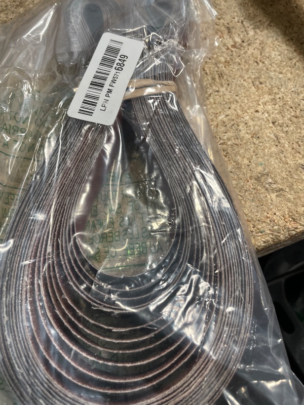 Photo 1 of 1 x 42 Inch 25 x 1067 mm Sanding Belts Set - 15-Pack with 80/120/150/240/400 Grits, Aluminum Oxide Abrasive Belts for Woodworking