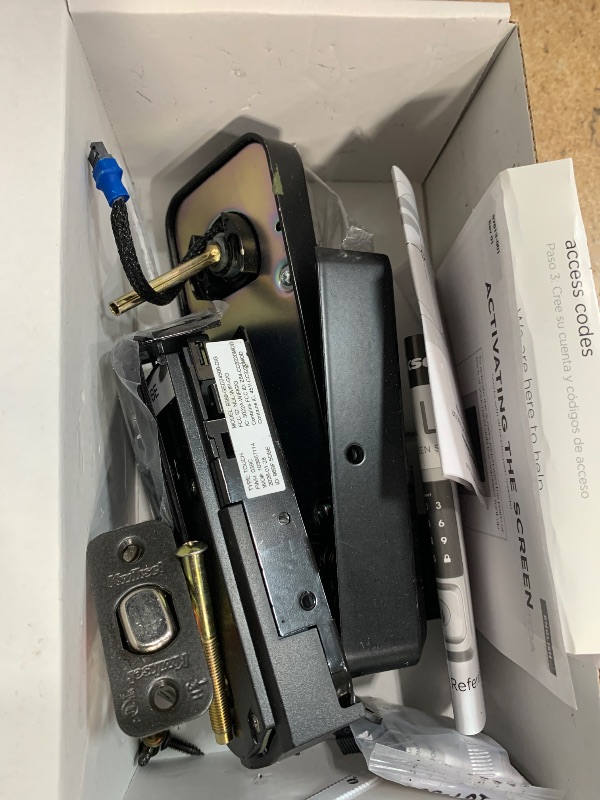 Photo 1 of **MISSING BATTERY PACK** Kwikset Halo Wi-Fi Smart Lock, Keyless Entry Front Door Touchscreen Deadbolt, Matte Black Finish, Grade AAA Certified, UL Listed, Easy Install No Hub, App Control