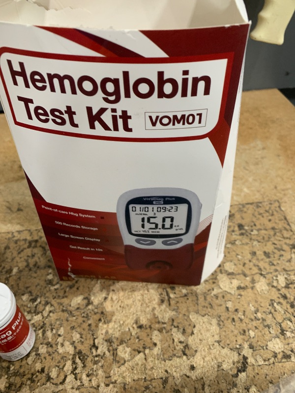 Photo 1 of ***MISSING PARTS***
100 Hemoglobin Test Strips with Hemoglobin Test Meter, Hemoglobin Test Kits for Home Use, Home Hemoglobin Tester, Easy to Use and Read.