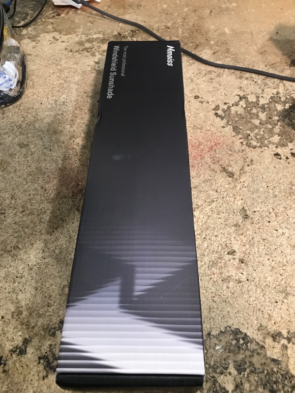 Photo 1 of [Upgraded] Nmoiss Windshield Sun Shade Umbrella - [Vinyl Coating Heat Shield] Protect Car from Sun Rays & Heat Damage Keep Cool and Protect Interior, Spring Structure Edge Medium 56" L x 31" W