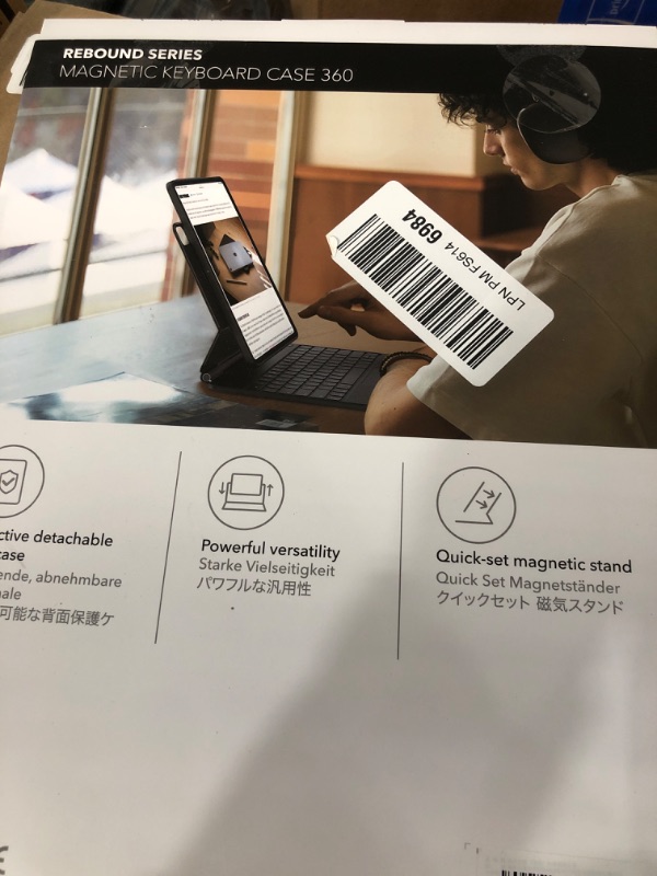 Photo 1 of [Upgraded] ESR iPad Pro 13 Inch Case with Keyboard (M5/M4, 2025/2024), iPad Pro 13 Keyboard Case with Magnetic Stand, Portrait/Raised Modes for iPad Pro 13, Removable, Rebound 360 Series,White