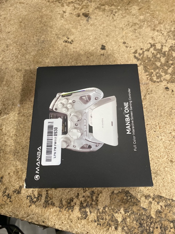 Photo 1 of ***ISSUES PAIRING WITH DONGLE*** ManbaOne Interactive Screen Wireless Gaming Controller for PC/Switch/Switch 2/iOS/Android,Hall Effect Stick & Trigger,RGB Lighting,Remappable Buttons,1800mAh with Charging Dock (White)