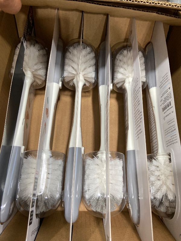 Photo 1 of **6PACK**
OXO Tot
Bottle Brush with Nipple Cleaner, Gray