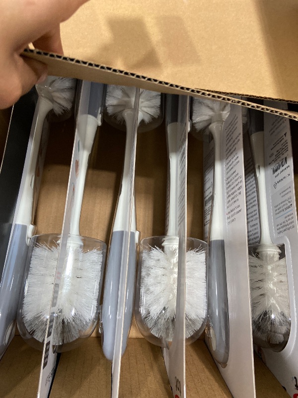 Photo 1 of **6PACK**
OXO Tot
Bottle Brush with Nipple Cleaner, Gray
