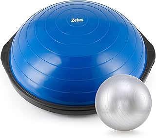 Photo 1 of **NO EXTRA BALL**
ZELUS 25in. Balance Ball | 660lb Inflatable Half Exercise Ball Wobble Board Balance Trainer w Nonslip Base | Half Yoga Ball Strength Training