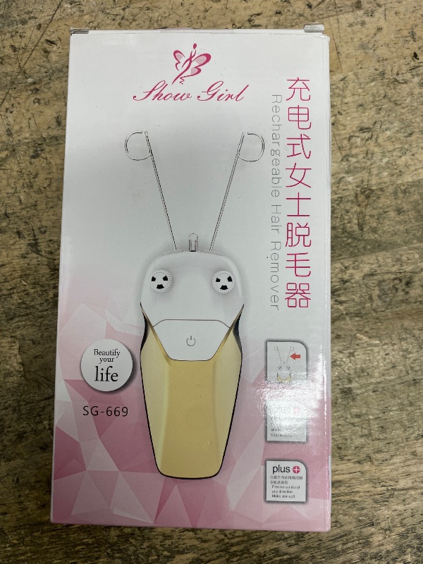 Photo 1 of **NON-FUNCTIONAL**WAYCOM Facial Threading Hair Removal for Women, USB Rechargeable Electric Hair Removal Device - Threading Epilator Face Razors for Women, Chin, Lip, Arms, Legs, Cotton Thread & Pearl Powder Included