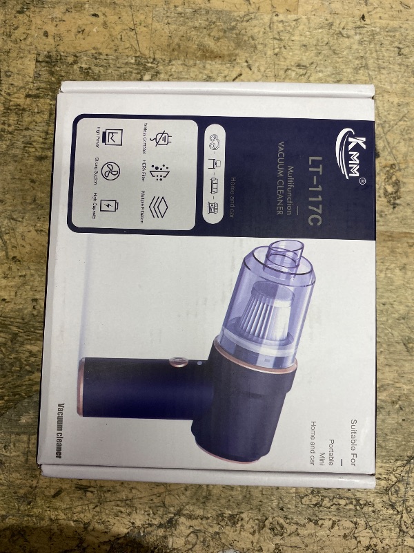 Photo 1 of ***FOR PARTS ONLY*** KMM Handheld Car Vacuum Cleaner, 9000Pa Vacuum Cleaner and Air Duster, 120W High Power Hand Held Vacuum with LED Light and Multi-Nozzles for Car, Home, Office, Pet