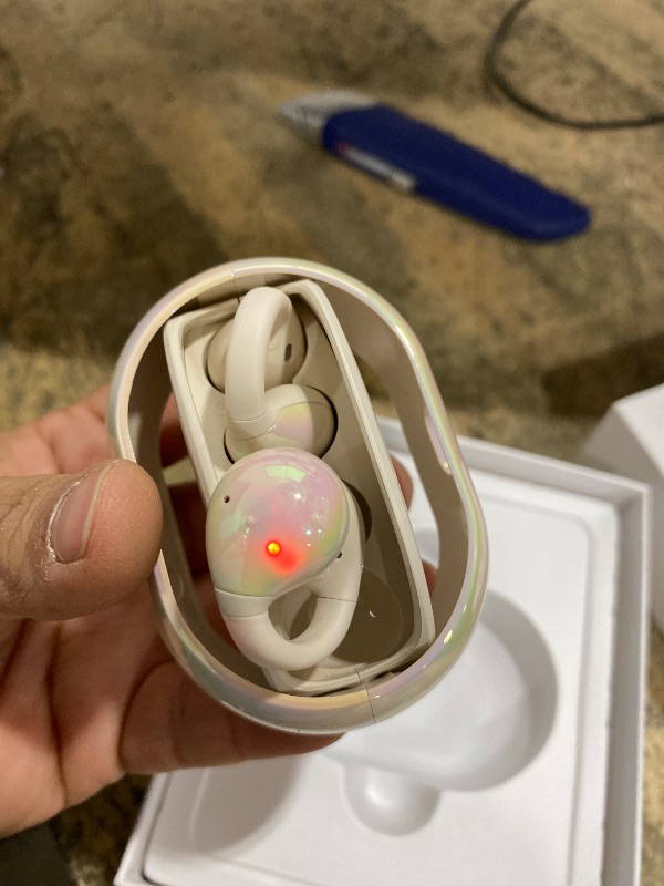 Photo 1 of **ISSUES WITH LEFT EAR BUD FUNCTIONING** Monster Open Ear AC600 Headphones, Bluetooth 5.4 Wireless Earbuds with HiFi Stereo, Clip-On Earbuds with ENC Clear Call, 21H Playtime, IPX6 Waterproof Wireless Headphones for Exercise Sport Outdoor