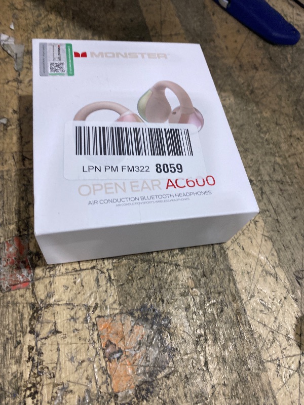 Photo 1 of **ISSUES WITH LEFT EAR BUD FUNCTIONING** Monster Open Ear AC600 Headphones, Bluetooth 5.4 Wireless Earbuds with HiFi Stereo, Clip-On Earbuds with ENC Clear Call, 21H Playtime, IPX6 Waterproof Wireless Headphones for Exercise Sport Outdoor