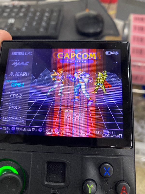 Photo 1 of ***FOR PARTS ONLY/ DAMAGED SCREEN AND JOYSTICK/ MISSING PIECES*** Retro Handheld Game Console, DC35V Retro Gaming Console 3.5’’IPS Screen Open Source Linux System Built-in 20000+Classic Games, 20+Emulators, Portable Video Gaming Console with 4000mAh Batte