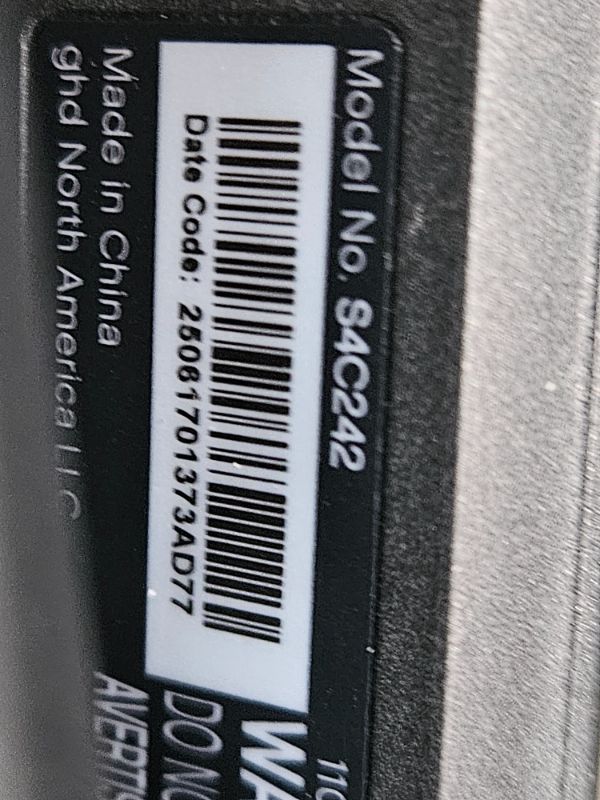 Photo 1 of ***DAMAGED - SEE NOTES/PICTURES*** ghd Original Styler - 1” Flat Iron Hair Straightener with Ceramic Heat Technology, 365ºF Safe Styling Temperature, Smooth Gloss Plates, Fast Heat-Up and Auto Sleep Mode - Black