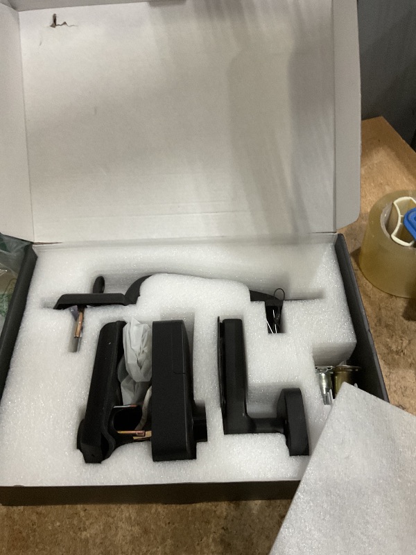 Photo 1 of **PARTS ONLY** Smart Front Door Lock Set – Firstriver Keyless Entry Door Locks with Handle, Fingerprint Deadbolt with Keypad Bluetooth App Control Electronic Auto Locks, Works with Alexa & Google Assistant, Black