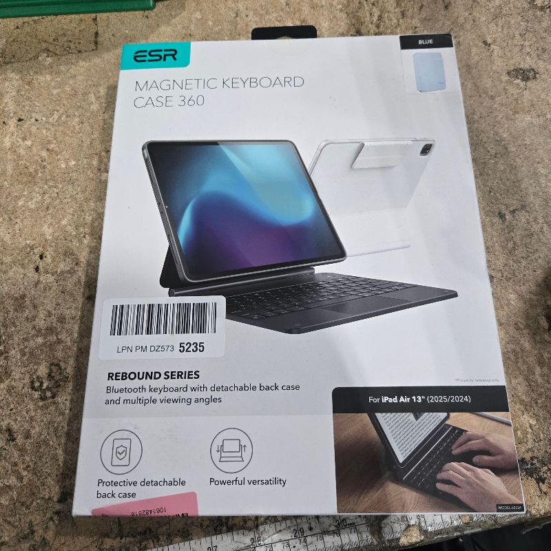 Photo 1 of **FACTORY SEALED** for iPad Air 13 Inch Case Keyboard M4/M3/M2 (2026/2025/2024), Easy-Set Magnetic Stand, Portrait/Landscape Mode, Removable Case with Multi-Touch Trackpad, Rebound 360 Series, Blue