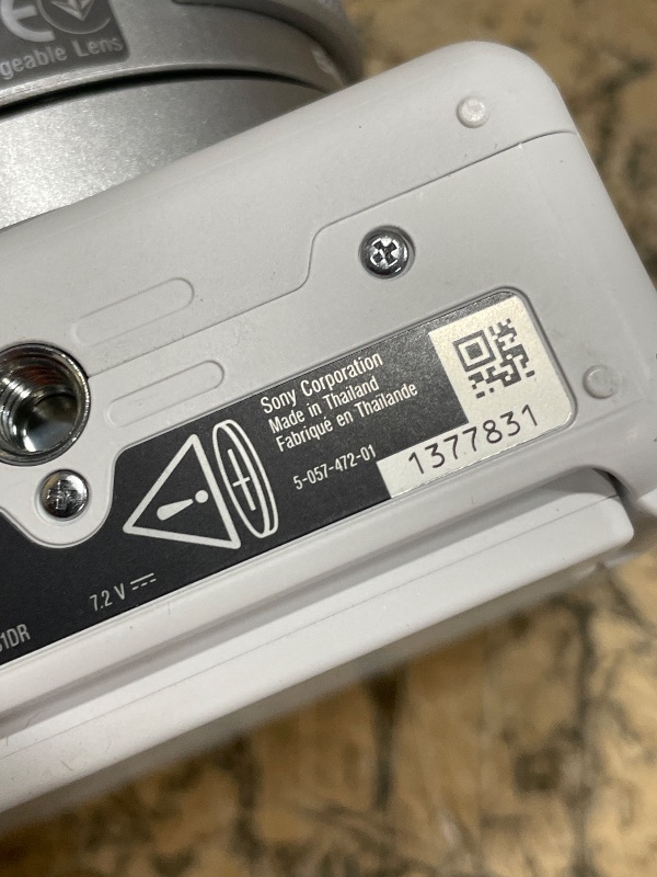Photo 1 of **MISSING BATTERY, UNABLE TO TEST** Sony Alpha ZVE10 II - APS-C Interchangeable Lens Mirrorless Content Creators’ Camera - White - with Lens