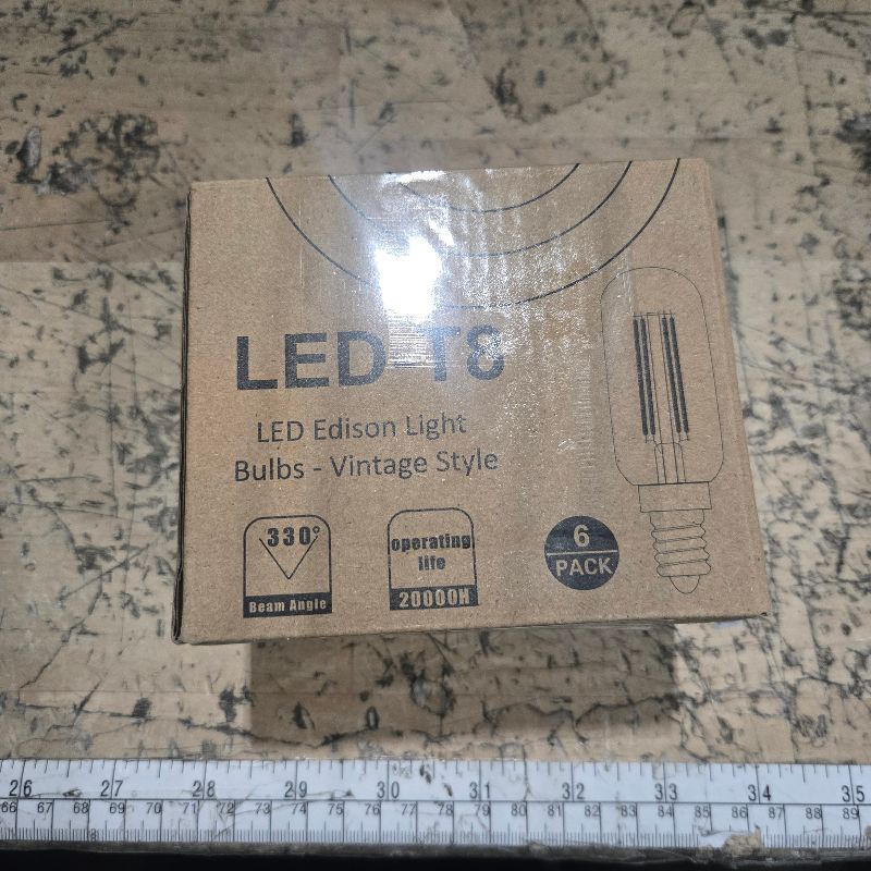 Photo 1 of **5 pack** Vinaco 3.39 Inch E12 Edison Bulb Dimmable 4W, Equal 40W, 5 Pack T6 E12 LED Bulb 2700K Warm White, No Flicker T6/T25 Edison Candelabra Light Bulbs for Chandelier, Ceiling Fan, Pendant, Wall Sconces