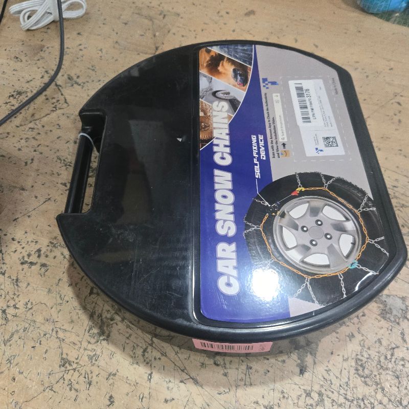 Photo 1 of **FACTORY SEALED** Snow-Chains Auto Fixing 1 Min Quick Fit Easy Installation Tire-Chains, Portable Reusable Universal Emergency Tire Traction Chain for Passenger Car, Pickup Trucks and SUV - Set of 2