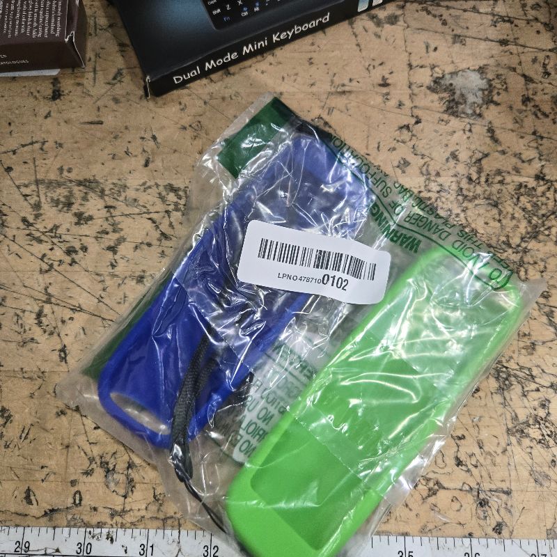 Photo 1 of (Pack of 2) Remote Cover Case for Roku TV Remote Control/Silicone Protective Sleeve Skin - Glow in The Dark (Green/Blue)