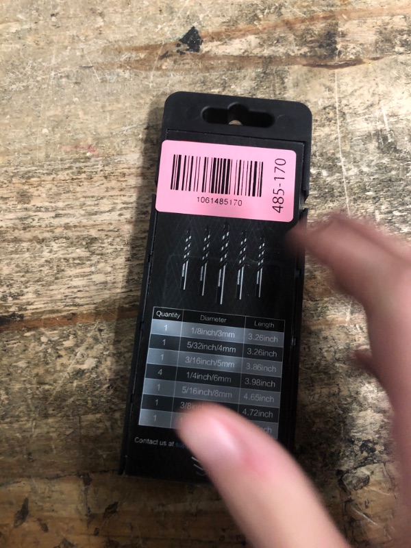 Photo 1 of 10-Piece Masonry Drill Bit Set for Concrete Tile Glass Ceramic Brick,1/8 to 1/2 Inch Drilling Bits with Triangle Handle,Tungsten Steel Alloy Tip.?Black?
