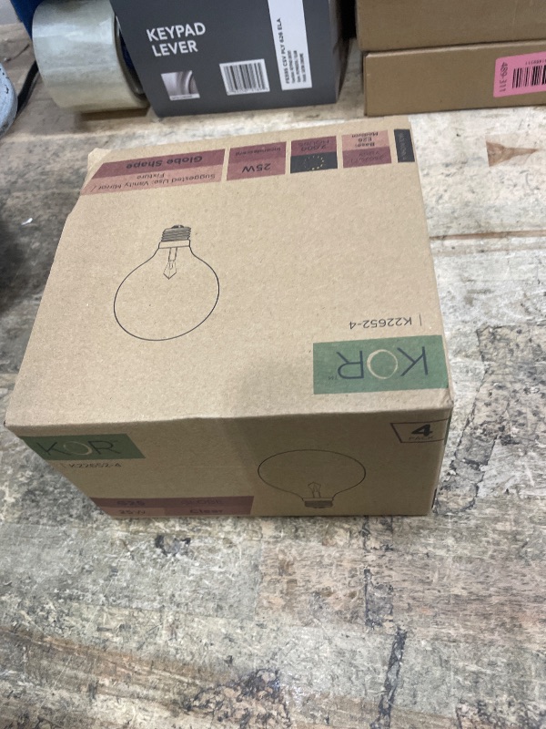 View 2 of (4 Pack) G25 Globe Light Bulbs – 25W Incandescent, 2700K Soft White, E26 Base, Dimmable – Crystal Clear Vanity Bulbs for Bathroom, Mirror, Pendant Fixtures