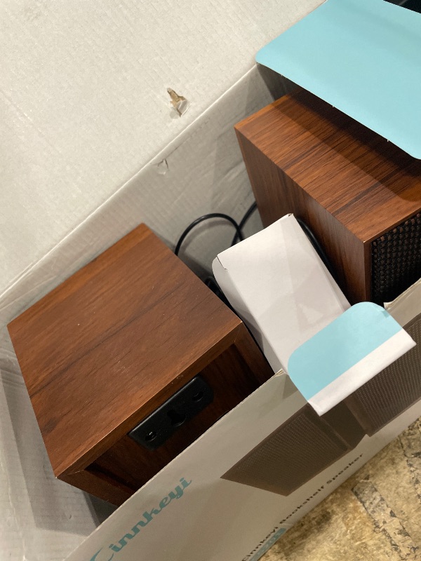 Photo 1 of ?2026 Upgraded? Passive Bookshelf Speakers – 40W Hi-Fi Computer Speakers with Powerful Bass, Bluetooth/USB/RCA/AUX Inputs – 2.0 Wooden PC/TV Speakers for Laptop, Turntable