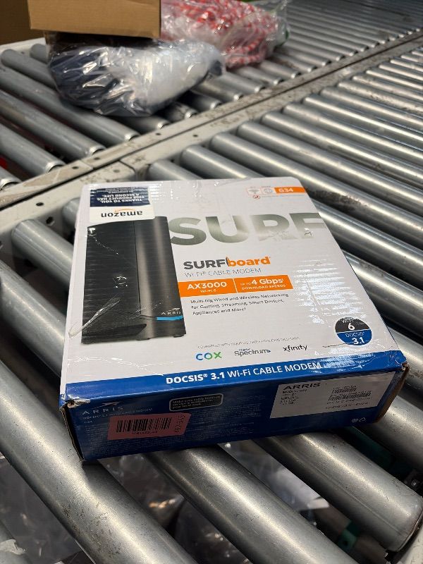 Photo 1 of ***FOR PARTS ONLY***
ARRIS (G34) - Cable Modem Router Combo - Fast DOCSIS 3.1 Gigabit WiFi 6 (AX3000), Approved for Comcast Xfinity, Cox, Spectrum & More, 1 Gbps Max Internet Speeds