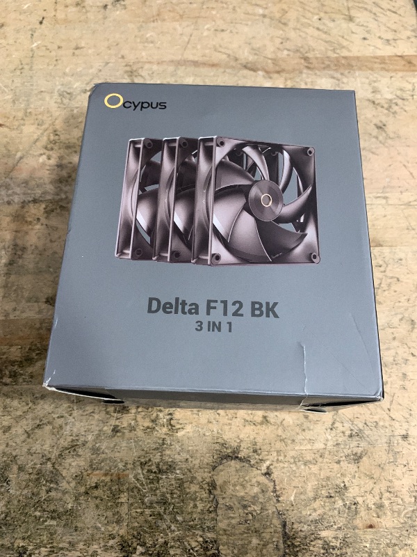 Photo 1 of ??Ocypus Delta F12 Computer Case Fan, Up to 2000RPM High Airflow, 4-Pin PWM Control 120mm PC Cooling Fan, Low-Noise & Hydraulic Bearing (Black-3PCS)?