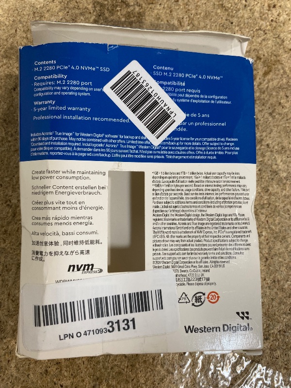 Photo 1 of **NON JFUNCTIONAL** KLEVV CRAS C710 512GB M.2 NVMe PCIe Gen3x4 Internal SSD up to 2050MB/s (K512GM2SP0-C71)