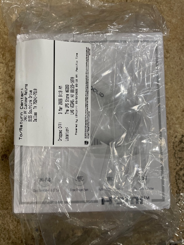 Photo 1 of [Built-in Apps & 2026 Upgraded] Mini Projector Support 4K 1080P Auto Keystone 180° Rotatable with WiFi 6 and Bluetooth 5.4, Projector Portable Compatibile with HDMI/TV Stick/Memory Stick/Laptop-White