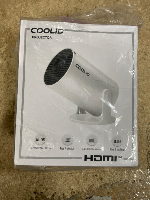 Photo 1 of [Built-in Apps & 2026 Upgraded] Mini Projector Support 4K 1080P Auto Keystone 180° Rotatable with WiFi 6 and Bluetooth 5.4, Projector Portable Compatibile with HDMI/TV Stick/Memory Stick/Laptop-White