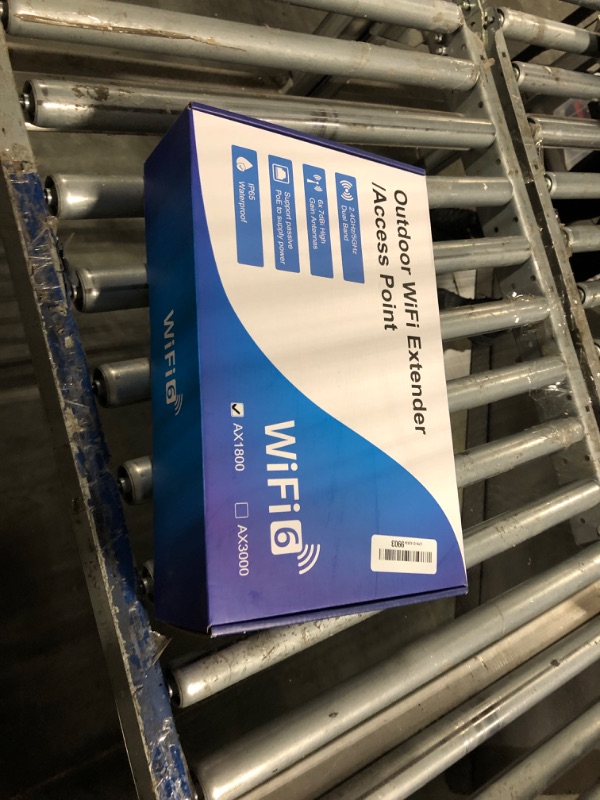 Photo 1 of **UNTESTED**
AX1800 Outdoor WiFi 6 Extender, High Power Outdoor WiFi Extender Signal Booster, Long Range Outdoor WiFi Access Point, IP67 Weatherproof, Passive PoE, for Starlink, Patio, Camping, Yard, RV