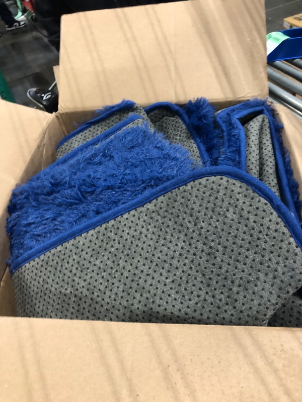 Photo 1 of  Blue Fluffy Area Rug for Bedroom, Shag Rugs for Living Room, Kids Rooms Boys Room Nursery, Soft and Comfy, Fuzzy Carpet Teen Dorm Home Decor Aesthetic, Upgrade Non Slip medium