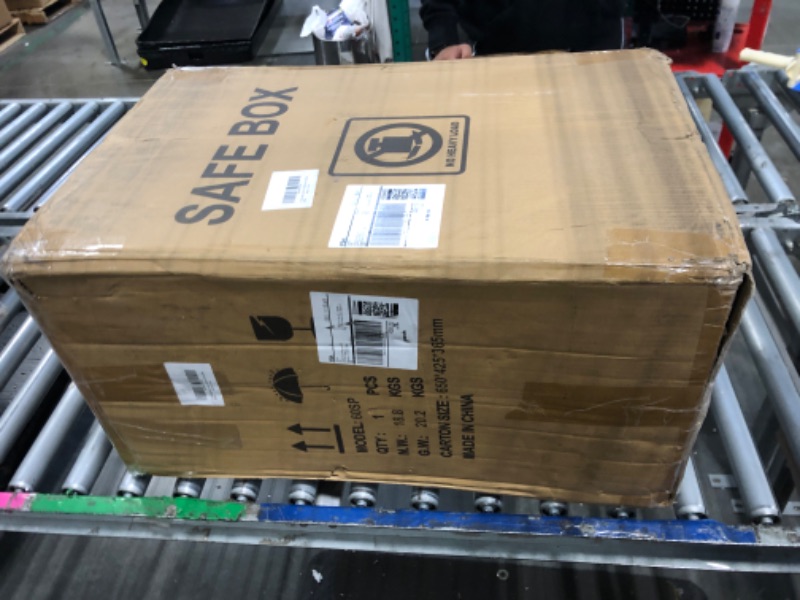 Photo 1 of **MINOR DAMAGE - USED**
23.62'' Tall Safe Box, 5.0 Cuft Home Safety Box with A4 Fireproof Waterproof Bag, Anti-Theft Security Document Safe with Combination Lock & 3 Removable Shelves, Large Safes for Home Cash Medicines